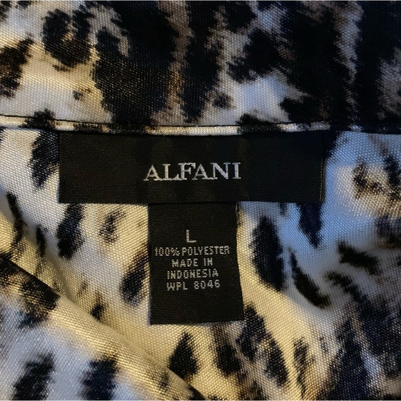 ALFANI - Drape Neck Sleeveless Blouse - Picture 8 of 8